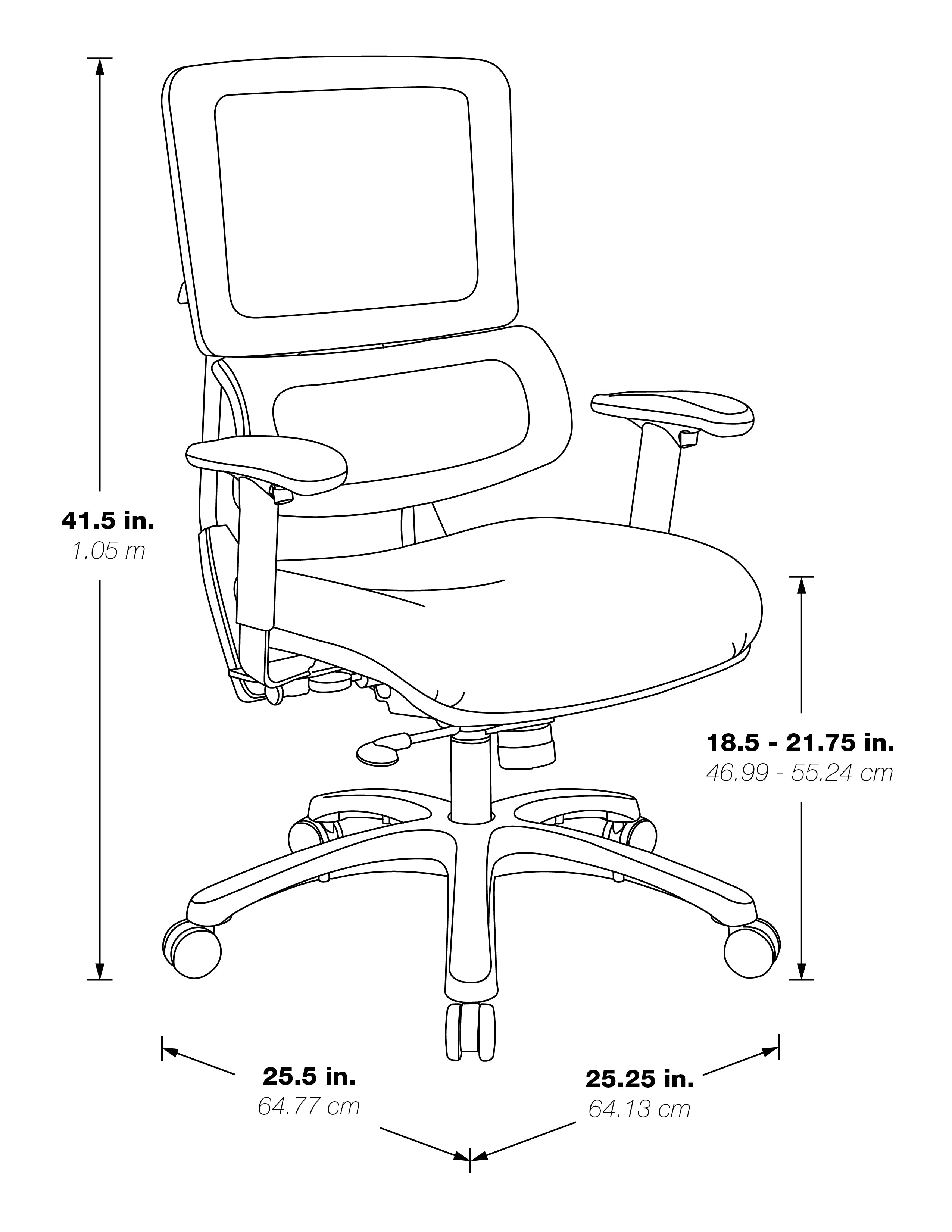 Vertical Black Mesh Back Chair